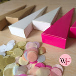 DIY closed paper confetti cones