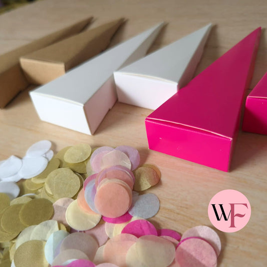 DIY closed paper confetti cones