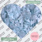 Paper Confetti hearts 1.5cm - Light Blue