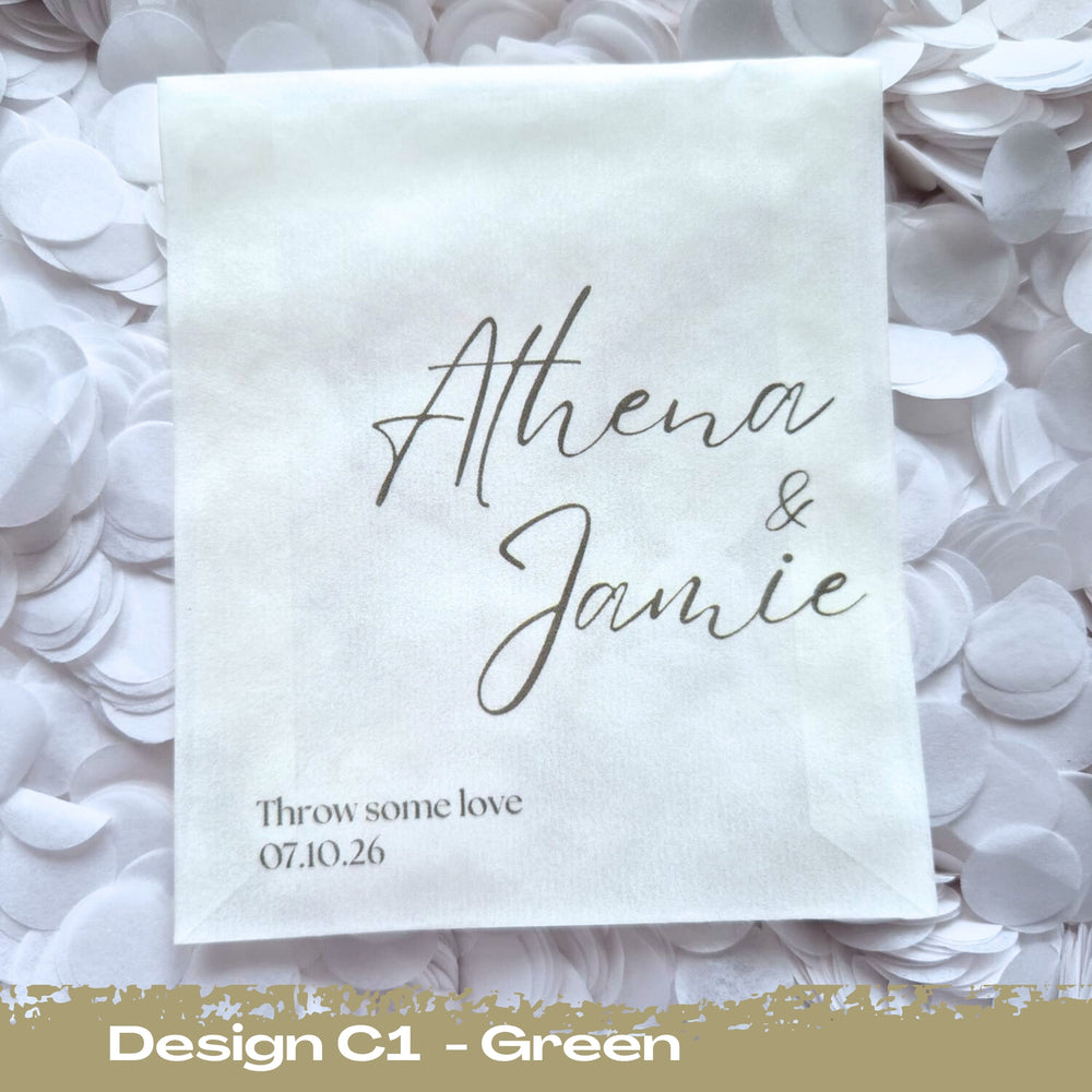 Confetti Packets Biodegradable - C1 Green