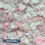 Multi mix Biodegradable paper Confetti - Light Pink White