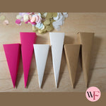 DIY closed paper confetti cones