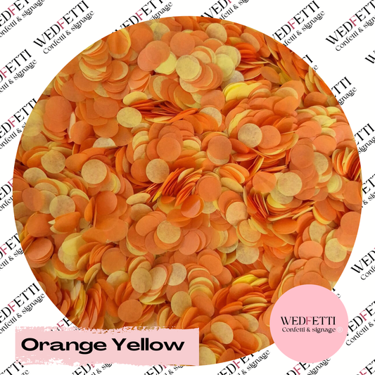 Slow falling paper Confetti - Orange Yellow