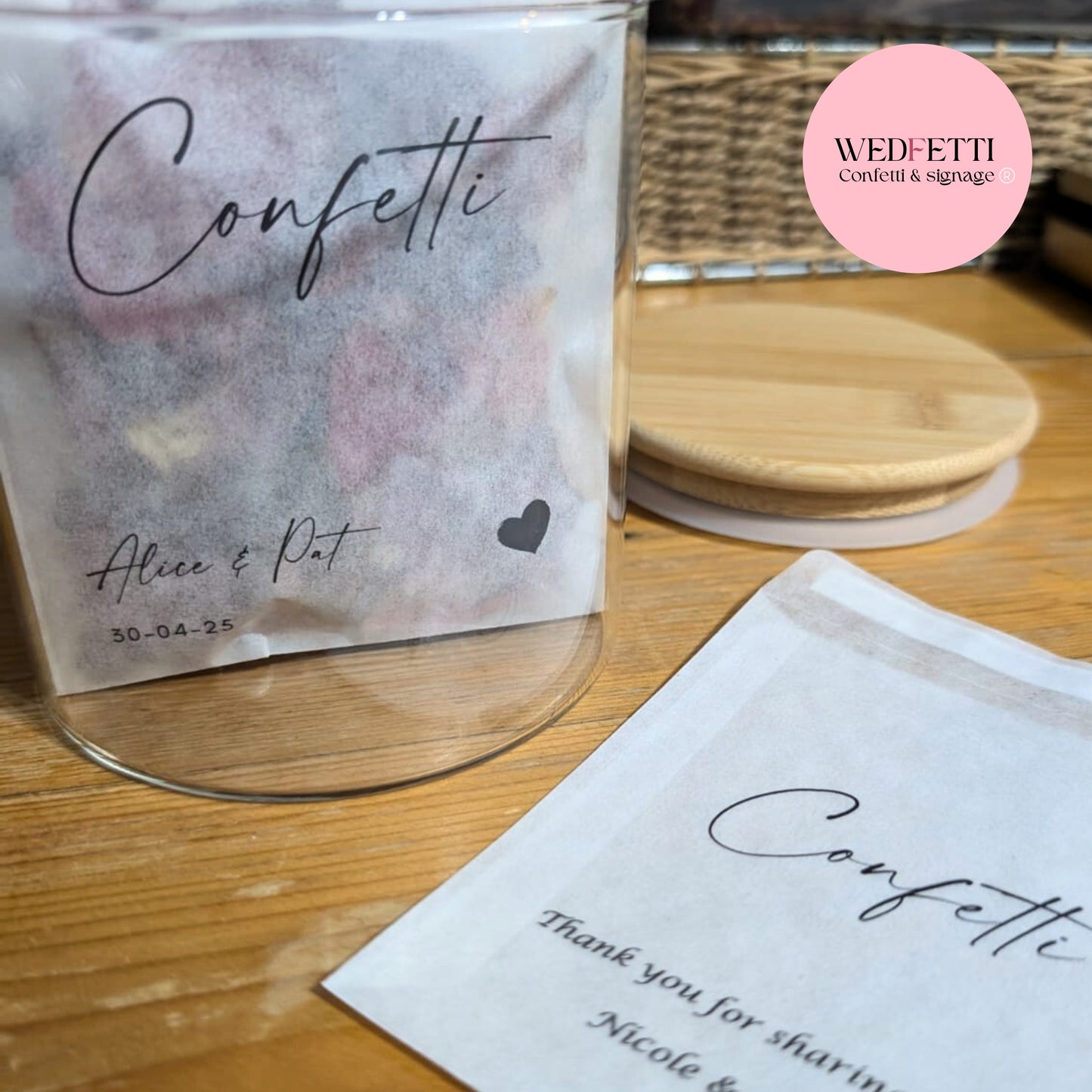 Personalized Biodegradable Confetti packets