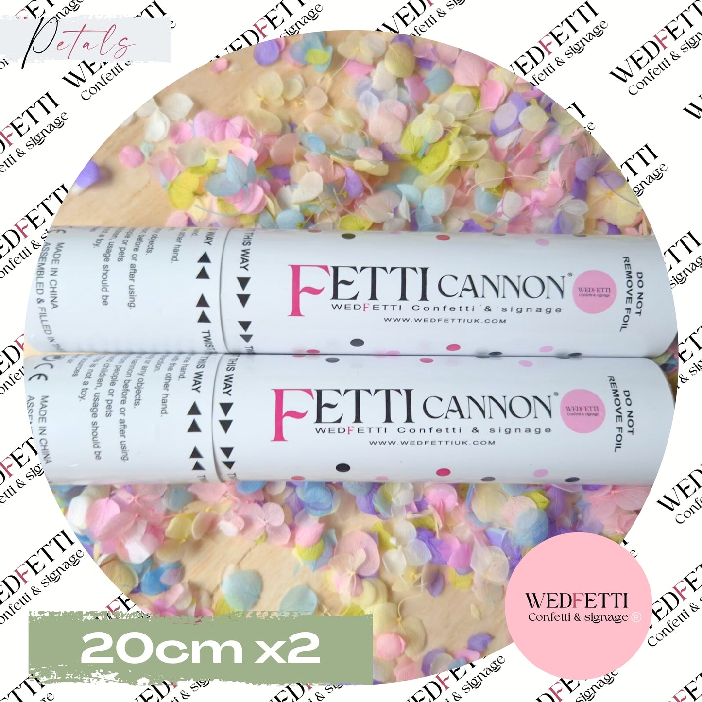 Petal premium Confetti Cannons - Biodegradable