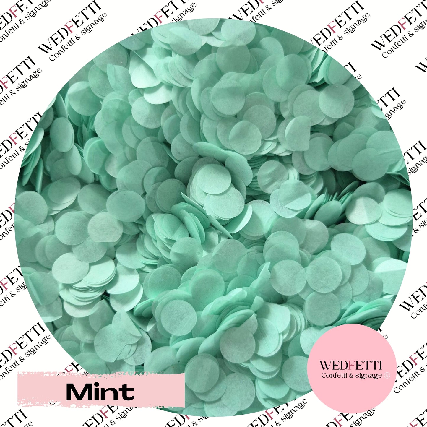 Slow falling paper Confetti - Mint