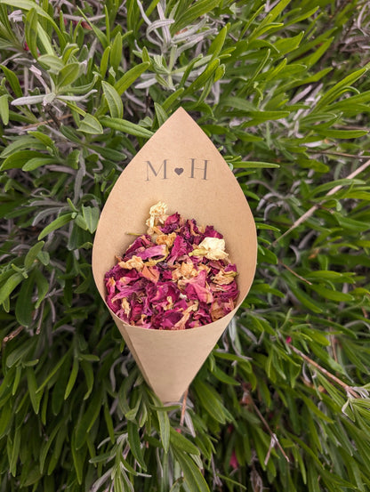 Personalized confetti cone kit WedFetti
