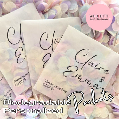 Slow falling paper Confetti - Pastel + Fuschia