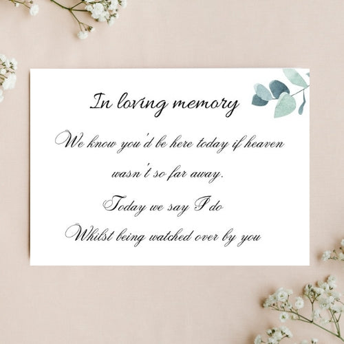 Memory/ memorial sign