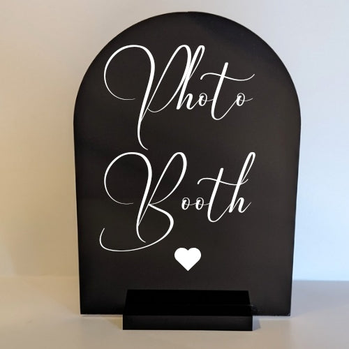 Acrylic photo booth sign