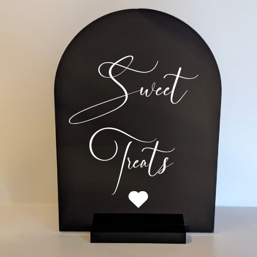 Acrylic sweet table sign