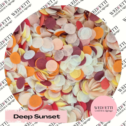 Slow falling paper Confetti - Deep Sunset WedFetti