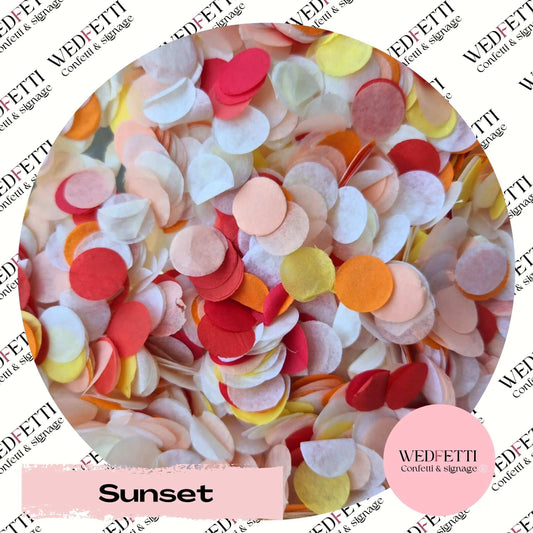 Slow falling paper Confetti - Sunset WedFetti