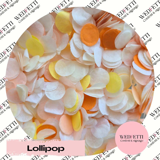 Slow falling paper Confetti - Lollipop WedFetti