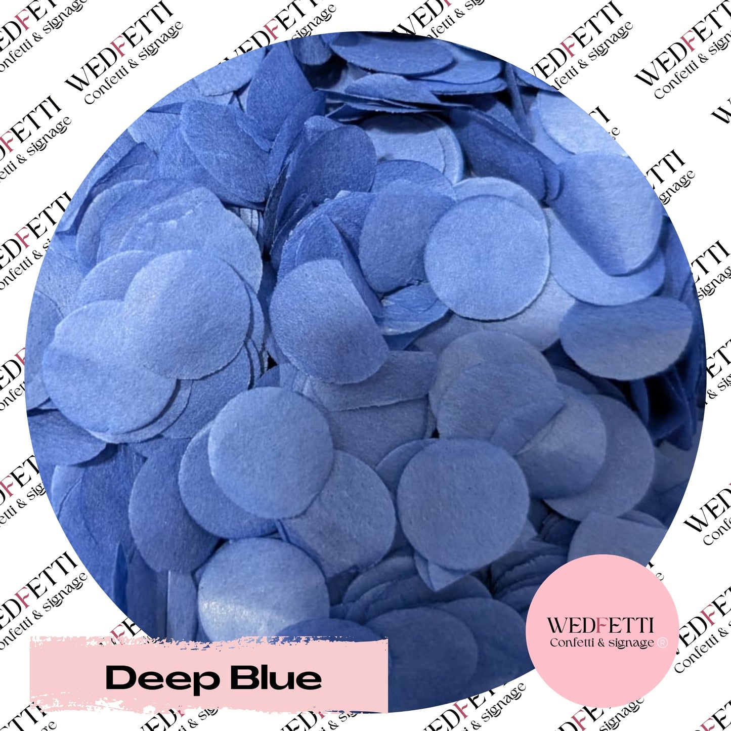 Slow falling paper Confetti - Deep Blue