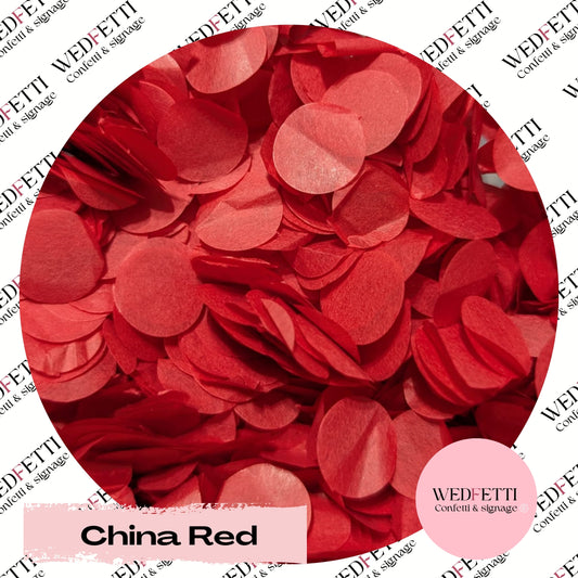 Slow falling paper Confetti - China Red