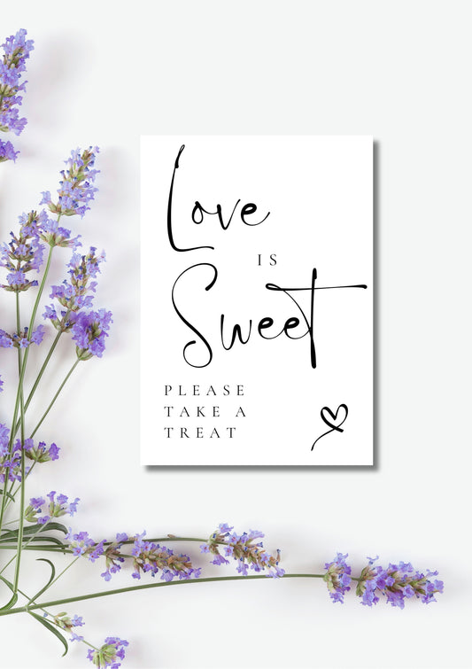 Lucia black collection - Sweet table sign