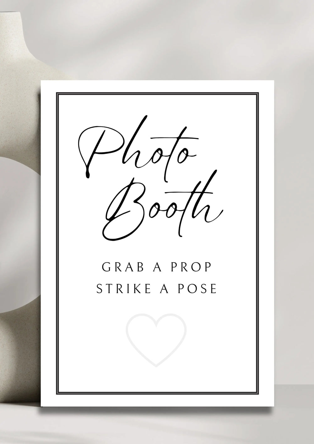 White stone collection - Photo booth sign WedFetti