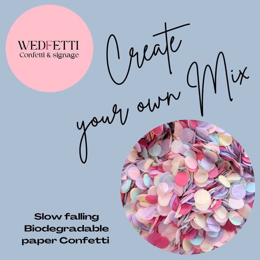 Create your own Multi Colour paper Confetti mix