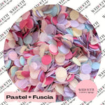 Slow falling paper Confetti - Pastel + Fuscia - WedFetti Confetti & Signage