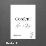 Biodegradable Confetti personalized packets