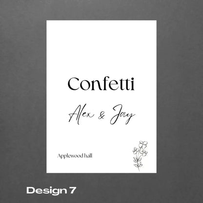 Biodegradable Confetti personalized packets