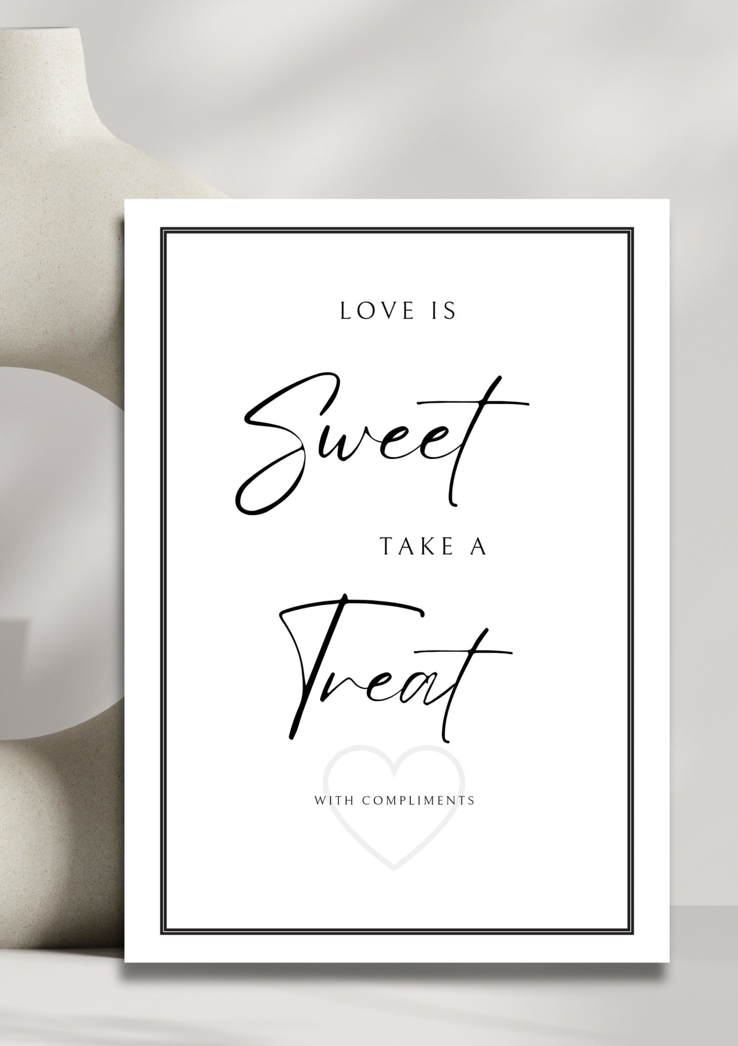 White stone collection - sweet cart/ table sign
