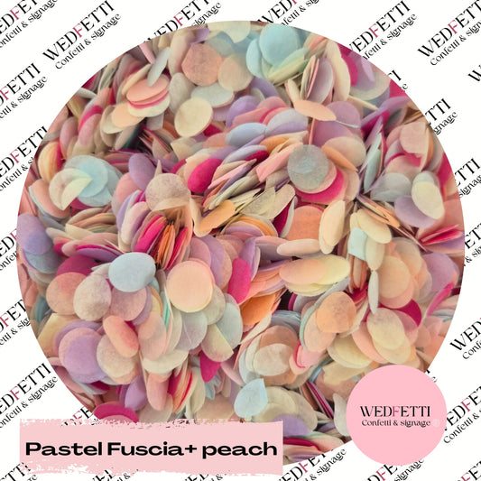 Slow falling paper Confetti - Pastel + Fuscia + Peach