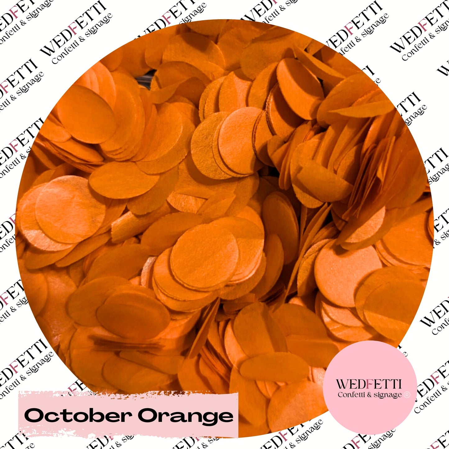 Slow falling paper Confetti - October Orange