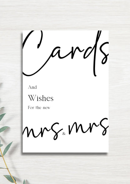 Cards & wishes Mrs & Mrs WedFetti