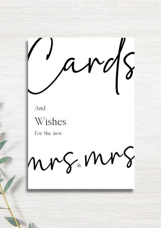Cards & wishes Mrs & Mrs