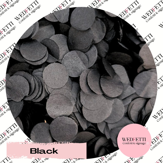 Slow falling paper Confetti - Black