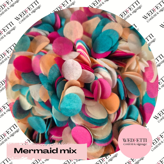 Slow falling paper Confetti - Mermaid mix