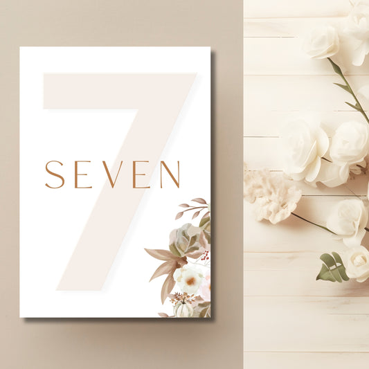 Table numbers