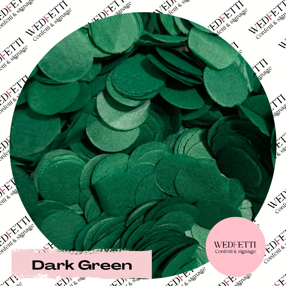 Slow falling paper Confetti - Dark Green - WedFetti Confetti & Signage