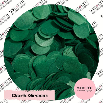 Slow falling paper Confetti - Dark Green - WedFetti Confetti & Signage