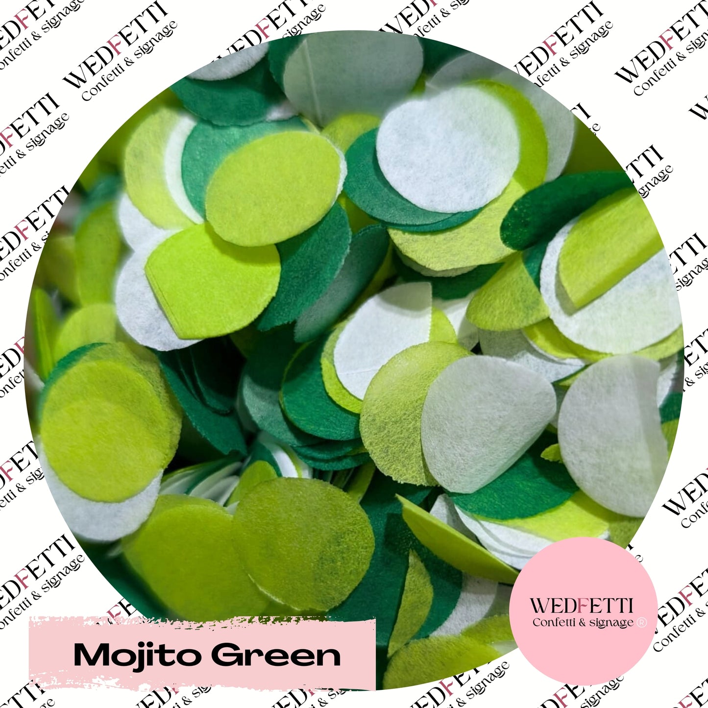 Slow falling paper Confetti - Mojito Green