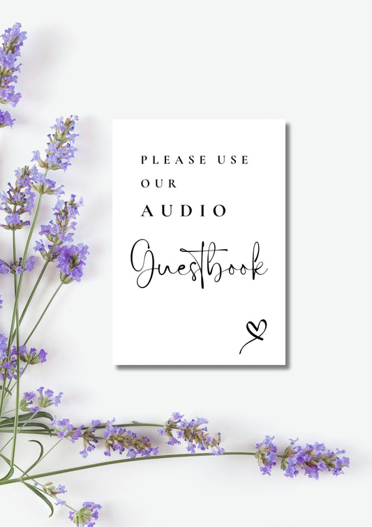 Lucia black collection Audio guestbook sign A5