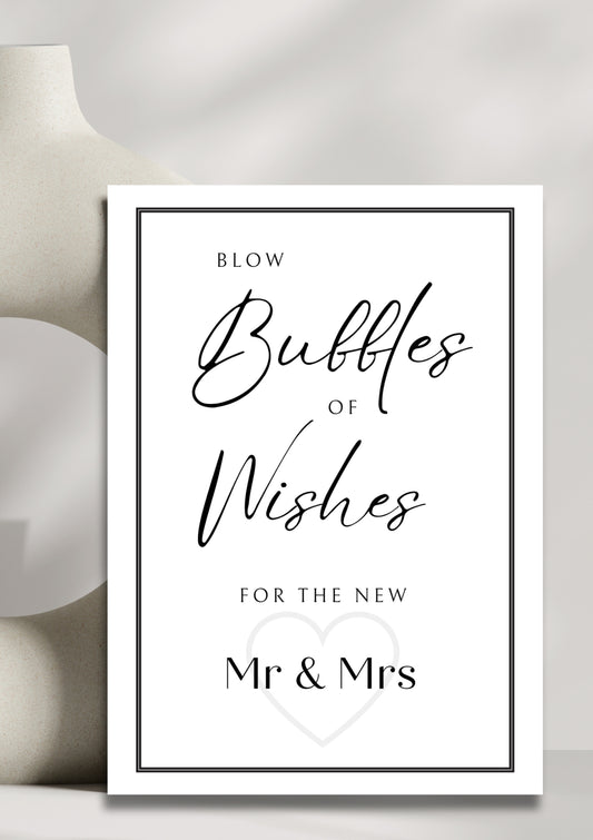 White stone collection - Bubbles sign (Mr & Mrs)