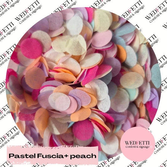 Slow falling paper Confetti - Pastel + Fuscia + Peach
