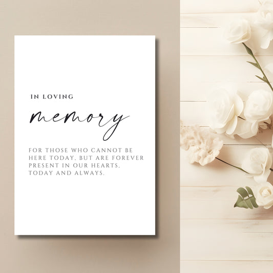 Memorial/ in loving memory