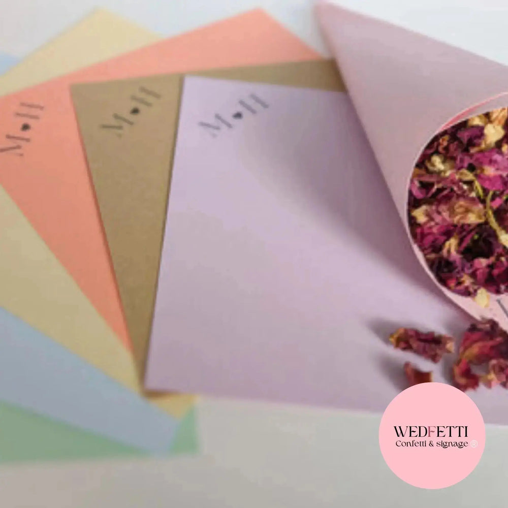 Personalized confetti cone kit WedFetti