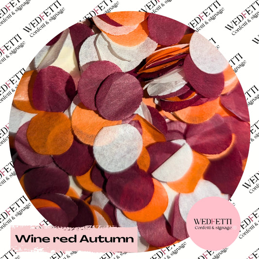 Slow falling paper Confetti - Wine Red Autumn