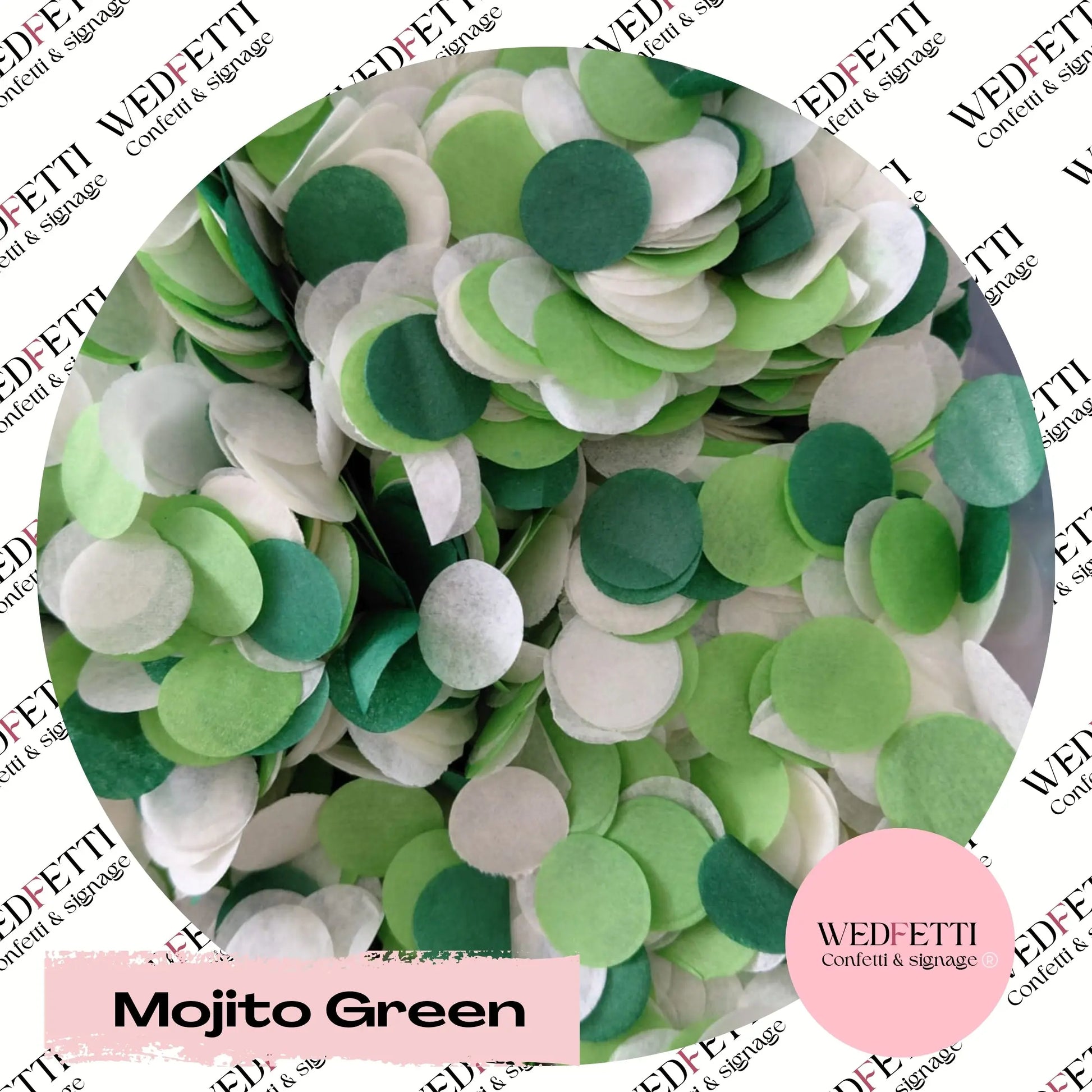 Slow falling paper Confetti - Mojito Green WedFetti