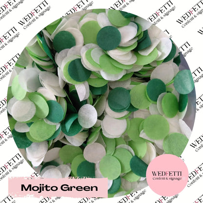 Slow falling paper Confetti - Mojito Green WedFetti