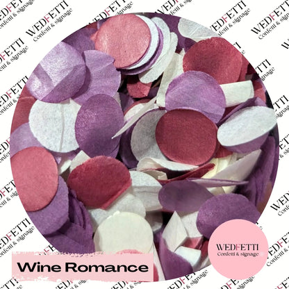 Slow falling paper Confetti - Wine Romance - WedFetti Confetti & Signage