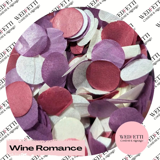 Slow falling paper Confetti - Wine Romance - WedFetti Confetti & Signage
