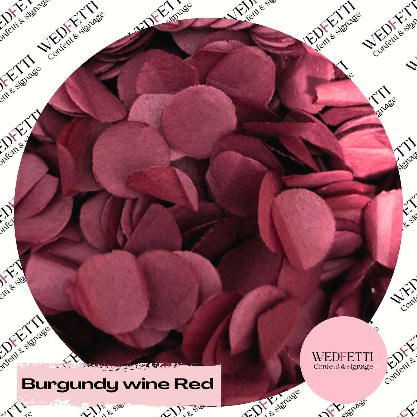 Slow falling paper Confetti - Burgundy Wine Red