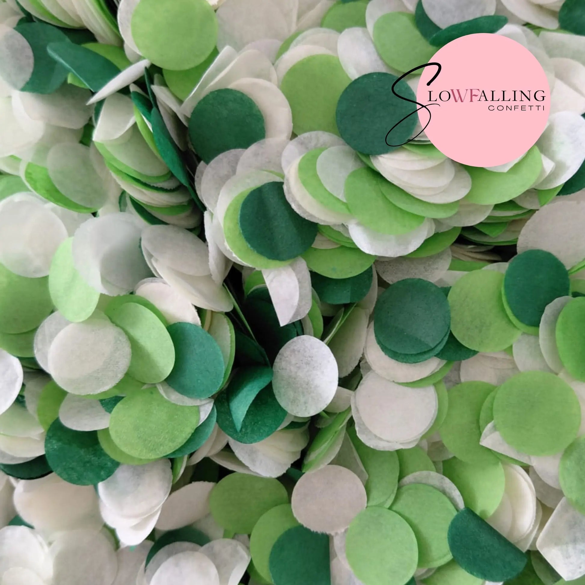 Slow falling paper Confetti - Mojito Green WedFetti