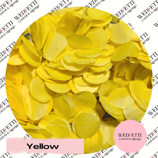 Slow falling paper Confetti - Yellow